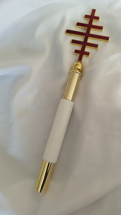 Knights Templar - Grand Master - Baton (Papal Cross) (image for) Knights Templar - Grand Master - Baton (Papal Cross)